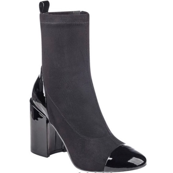 🚖🆕 Marc Fisher ღ Cap Toe Bootie ღ Black/Patent - Picture 6 of 8
